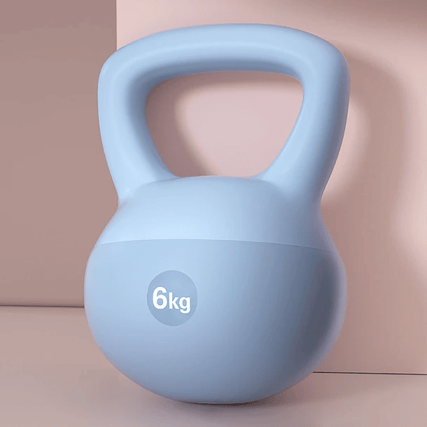 Pesa Rusa Suave Kettlebell Base De Goma Arena De Hierro de 4 a 12 KG  6