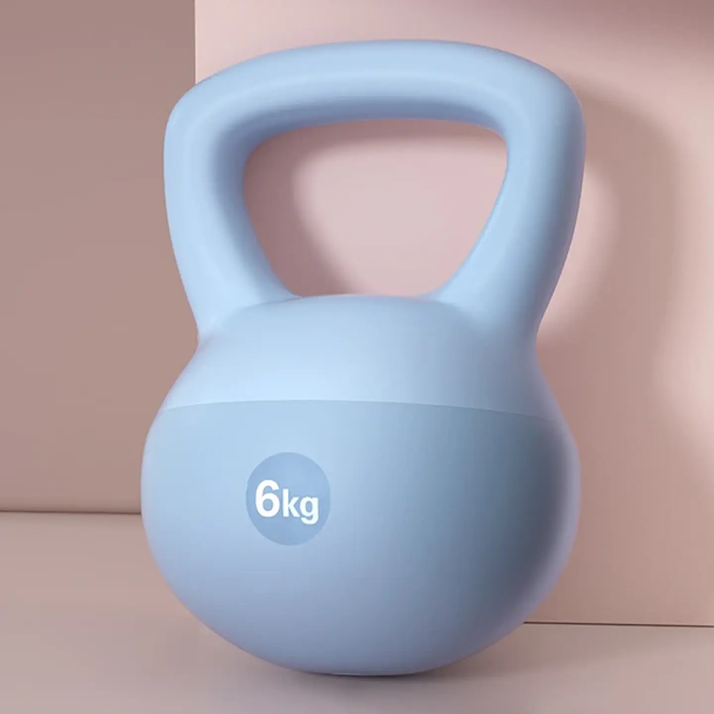 Pesa Rusa Suave Kettlebell Base De Goma Arena De Hierro 6