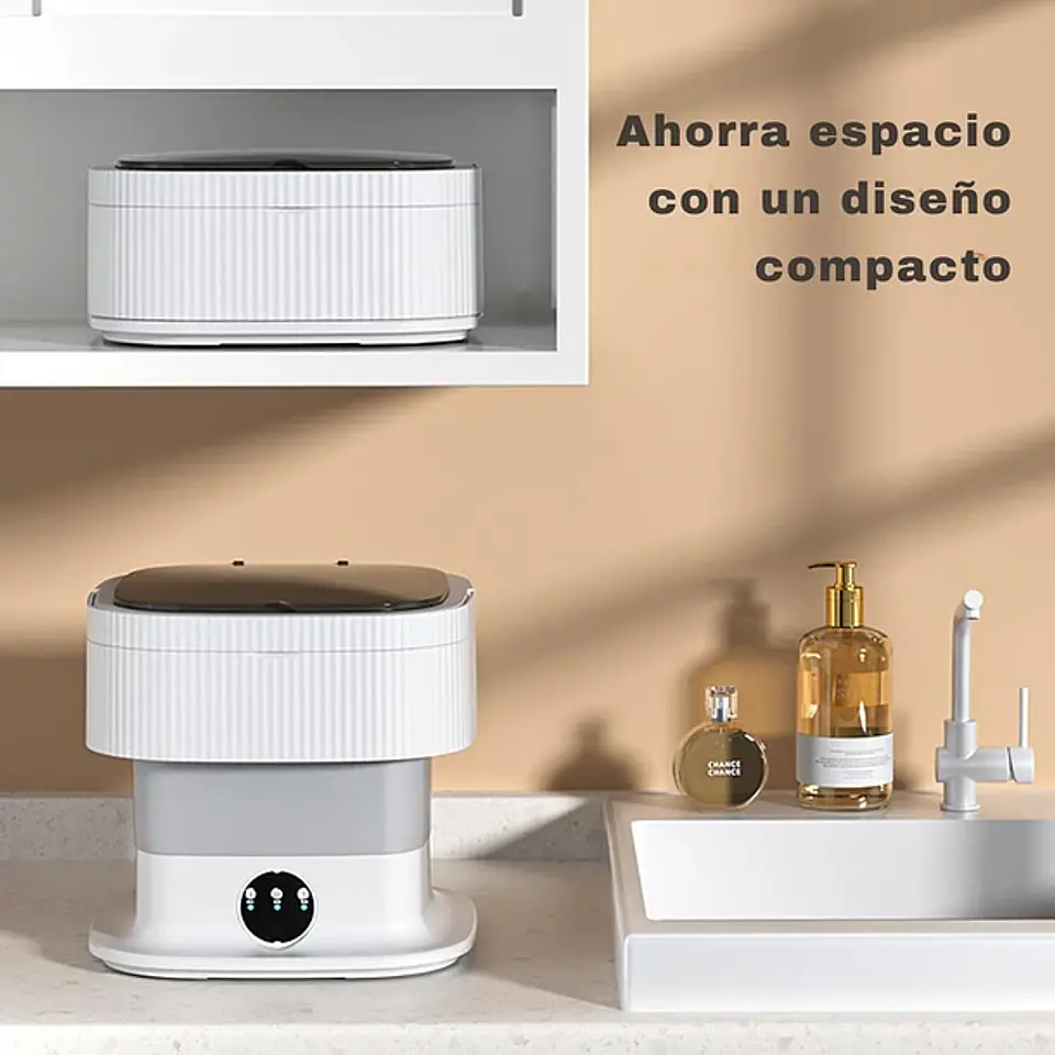 Mini Lavadora Portátil 2Kg por lavado Automática Gris 4