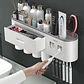 Dispensador Pasta Dental Porta Cepillos De Pared 4 Tazas - Miniatura 2
