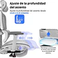 Silla Oficina Élite Ergonómica Soporte Lumbar Cervical Ajustable - Miniatura 8