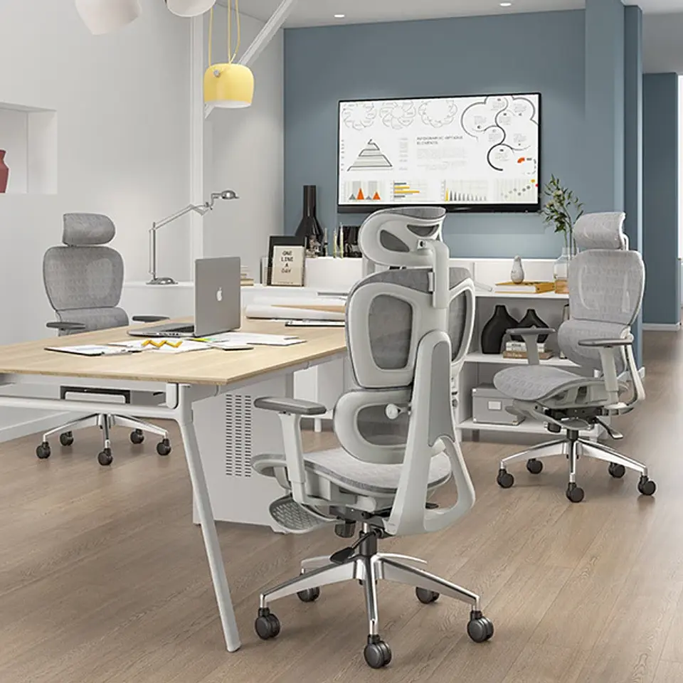 Silla Oficina Élite Ergonómica Soporte Lumbar Cervical Ajustable 3