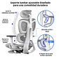 Silla Oficina Élite Ergonómica Soporte Lumbar Cervical Ajustable - Miniatura 4