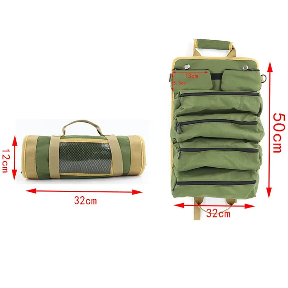 Bolso Organizador Herramientas Enrrollable De 5 Estuches 3