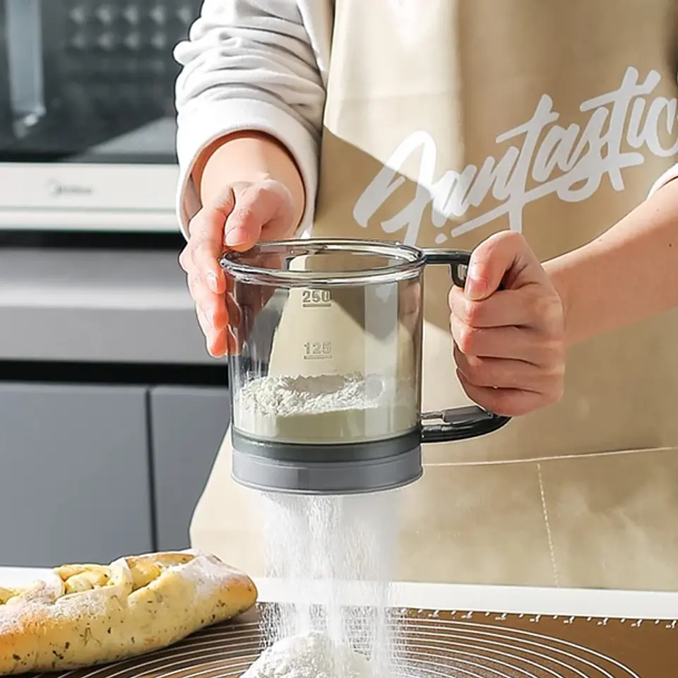 Cernidor Tamizador Harina Para Repostería Doble Filtro 250Gr 6