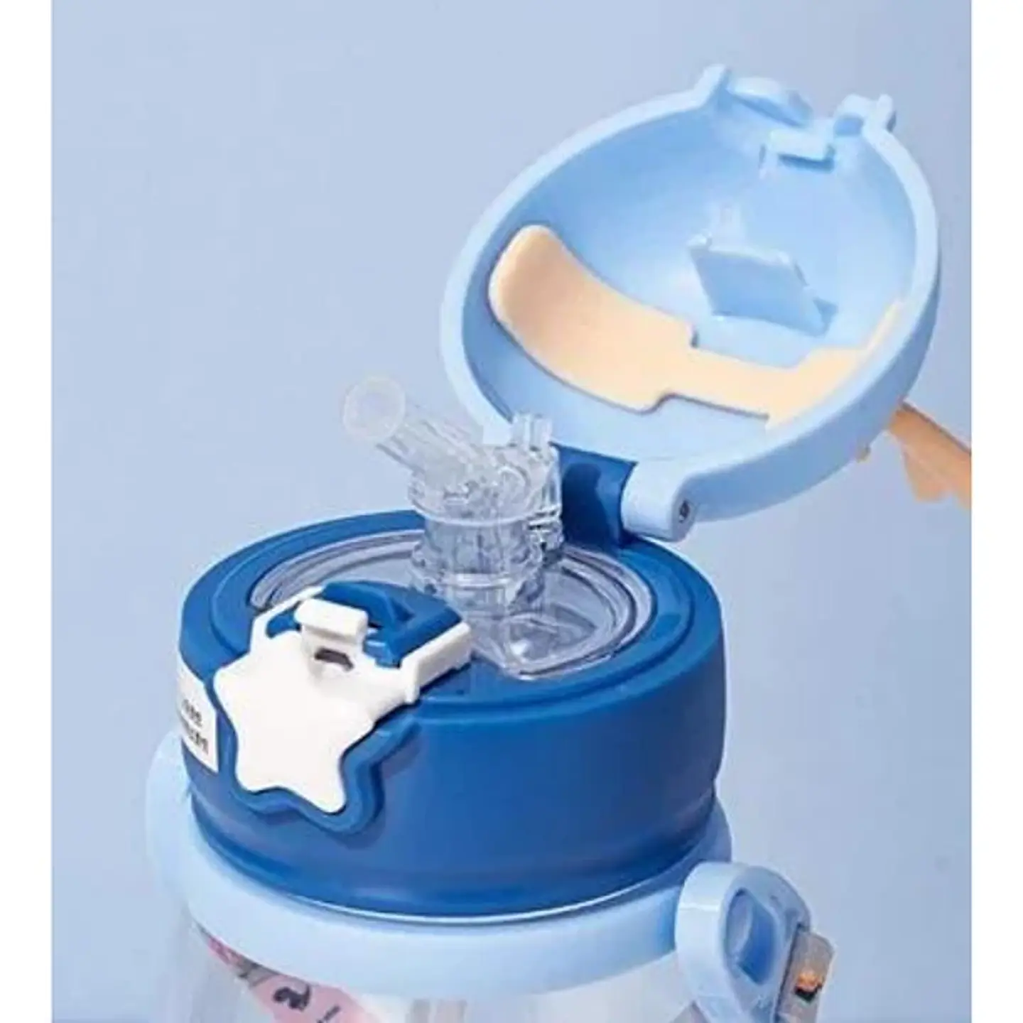 Botella De Agua Para Niños Con Bombilla Kawaii Ciervo 600ml 4