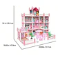 Casa De Muñecas Castillo Rosa Con Mueble Y Decoraciones DYI - Miniatura 2