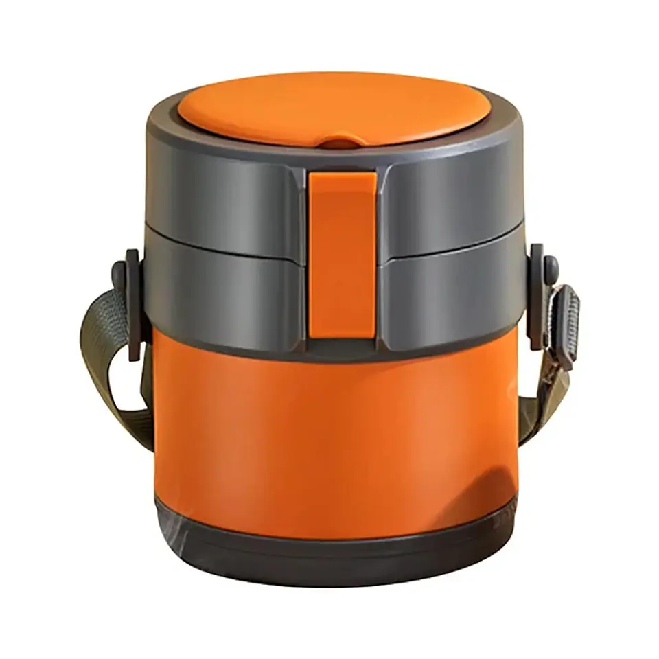 Lonchera Térmica Tupper De 2 Compartimientos 1.5L Portátil 1