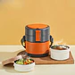 Lonchera Térmica Tupper De 2 Compartimientos 1.5L Portátil - Miniatura 2