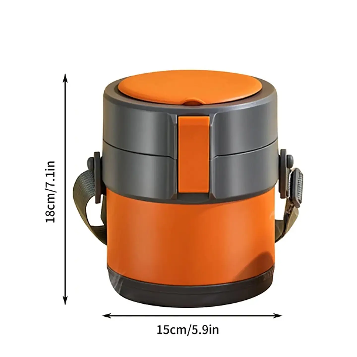 Lonchera Térmica Tupper De 2 Compartimientos 1.5L Portátil 3
