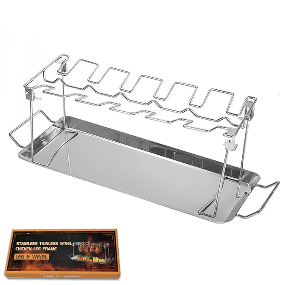 Soporte Asar Y Ahumar Alitas De Pollo Horno Eléctrico 2