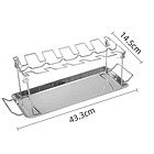 Soporte Parrilla Para Asar Alas Piernas Pollo Ahumador Horno 4