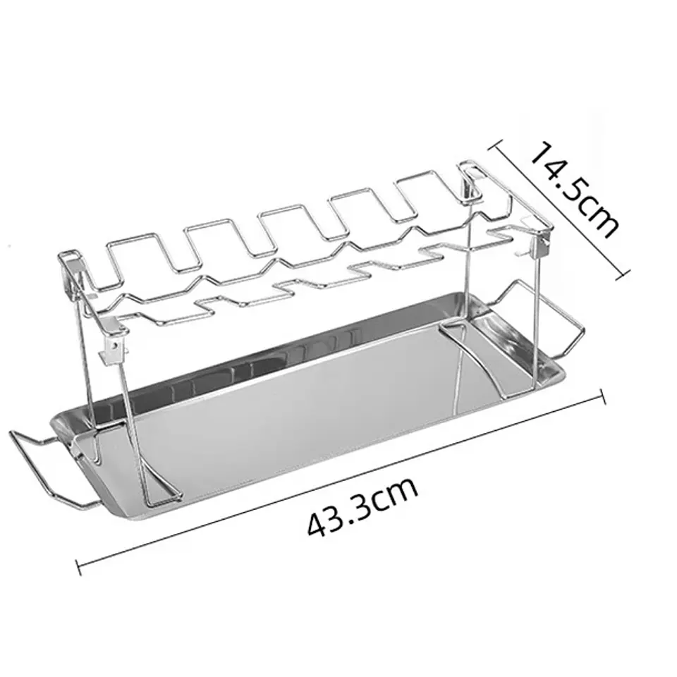 Soporte Asar Y Ahumar Alitas De Pollo Horno Eléctrico 5