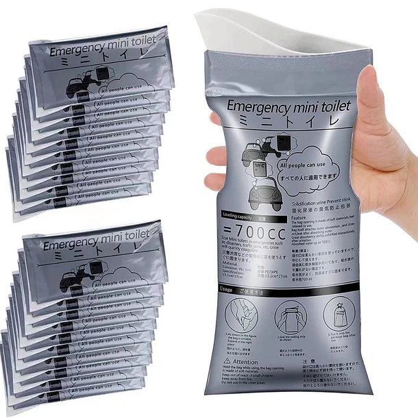 Pack 10 Bolsa Para Orinar Vómito Desechable Viajes 700 ml