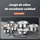 Juego De Ollas Y Sartenes Batería 15 Piezas Acero Inoxidable - Miniatura 2