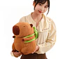 Peluche De Capibara Kawaii Carpincho Mochila Tortuga 30/40CM - Miniatura 1