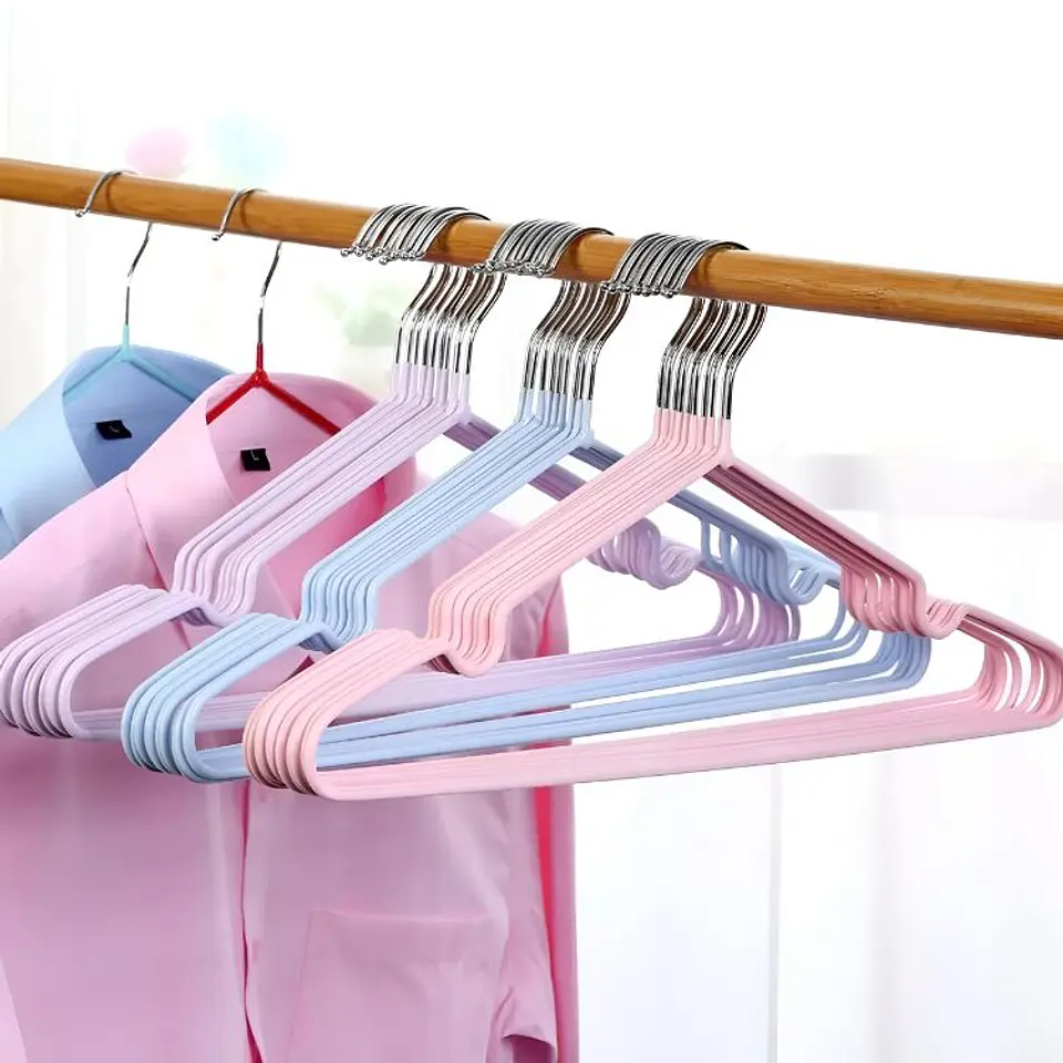 Ganchos Colgador Ropa Metálicos 50 Unidades 10