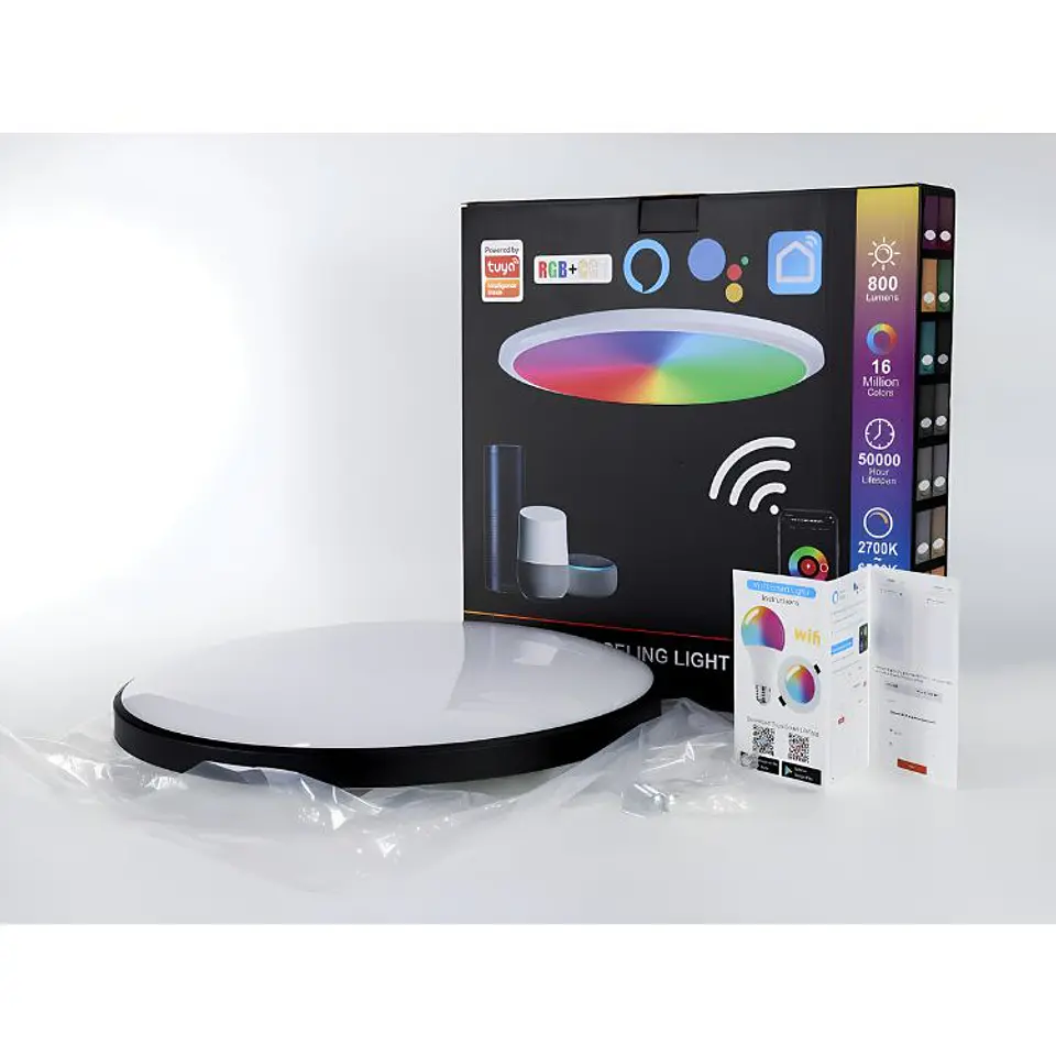 Lampara LED RGB De Techo 24w Moderna - WIFI + control 4