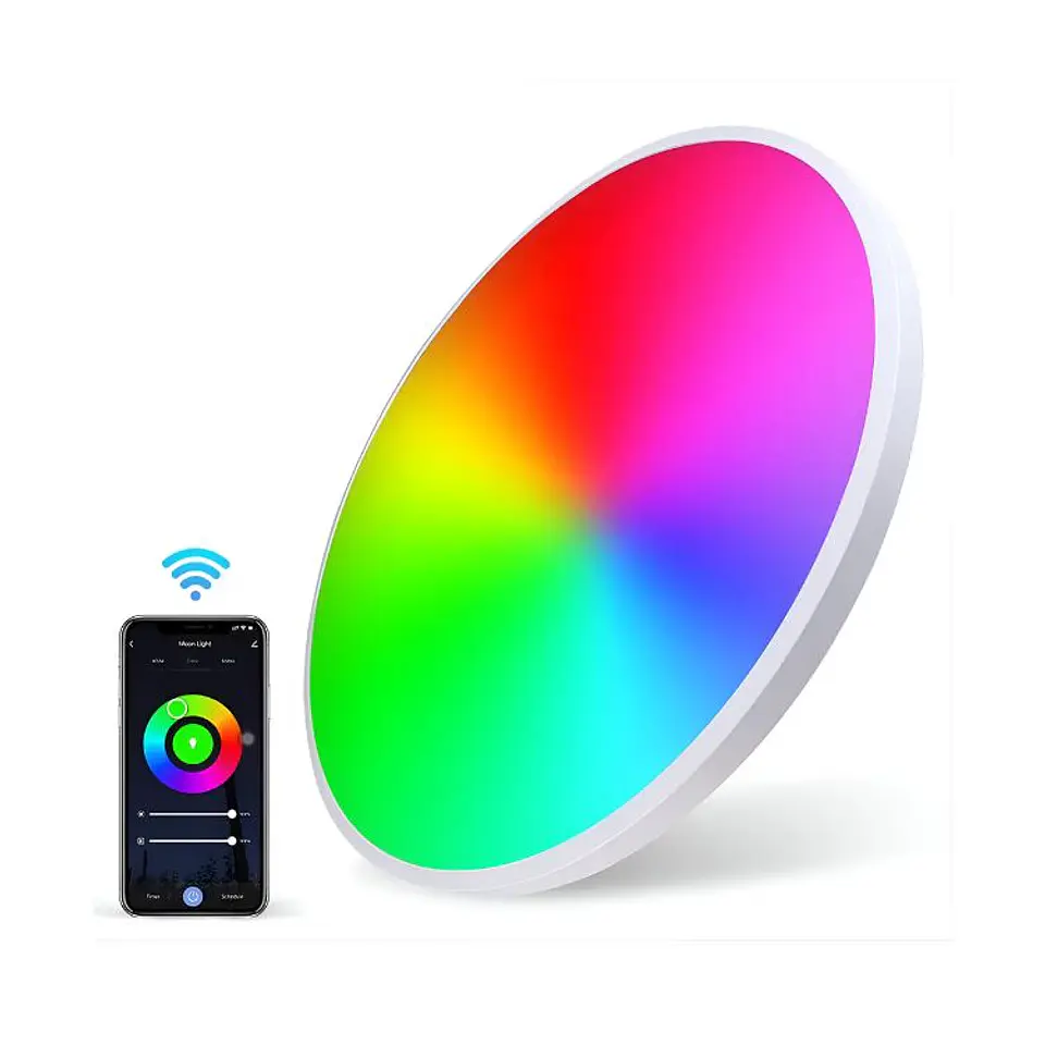 Lampara LED RGB De Techo 24w Moderna - WIFI + control 6