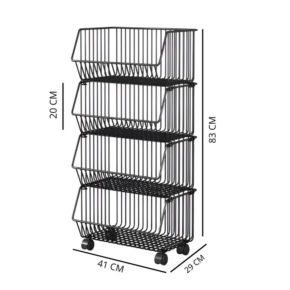 Estante Organizador Armable Cocina Multiuso 4 Niveles 2