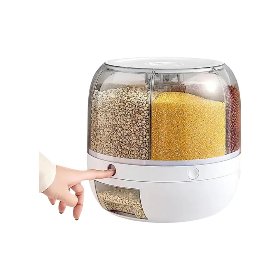 Dispensador De Granos Rotatorio Organizador Para Cocina 1