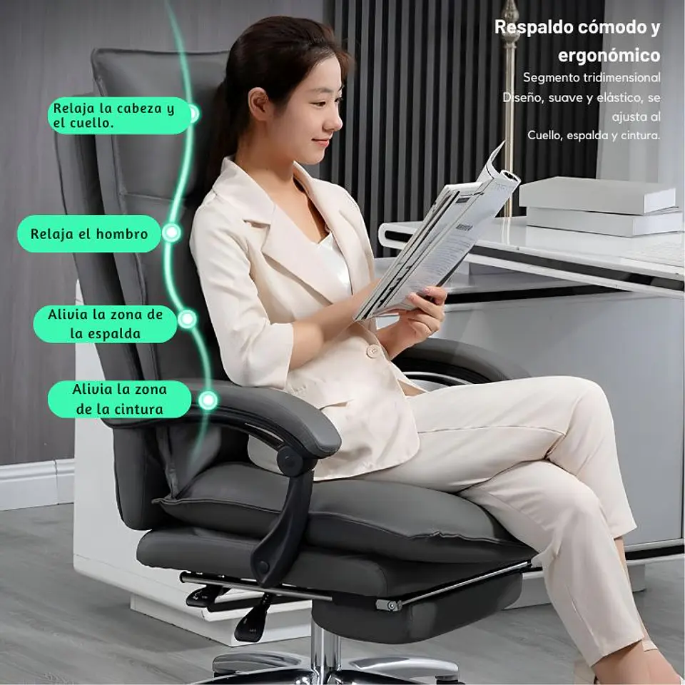 Silla De Escritorio YT-211 Giratoria Acolchada Oficina Ejecutiva 6