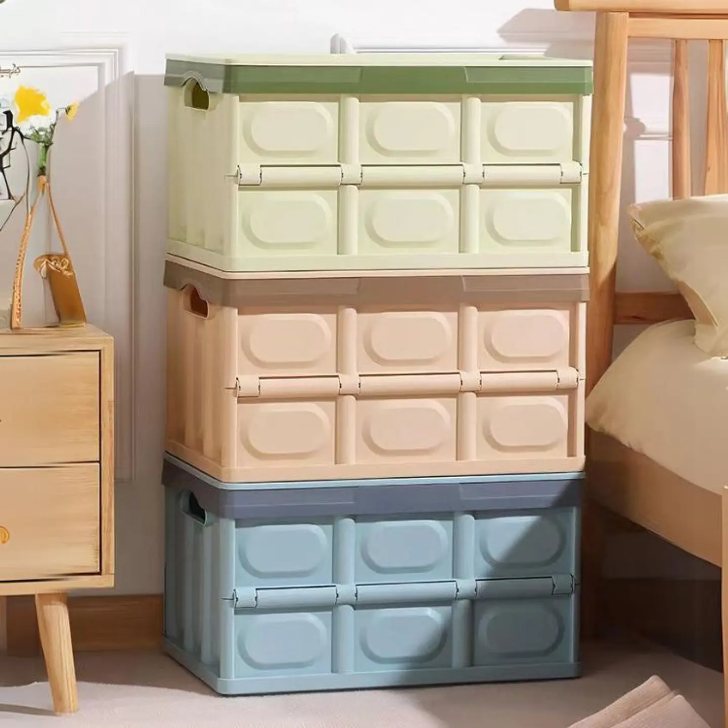 Caja De Almacenamiento Plegable De Plastico Organizador 4