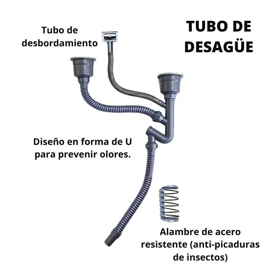 Lavaplatos Doble Moderno Funcional Acero Inoxidable 3