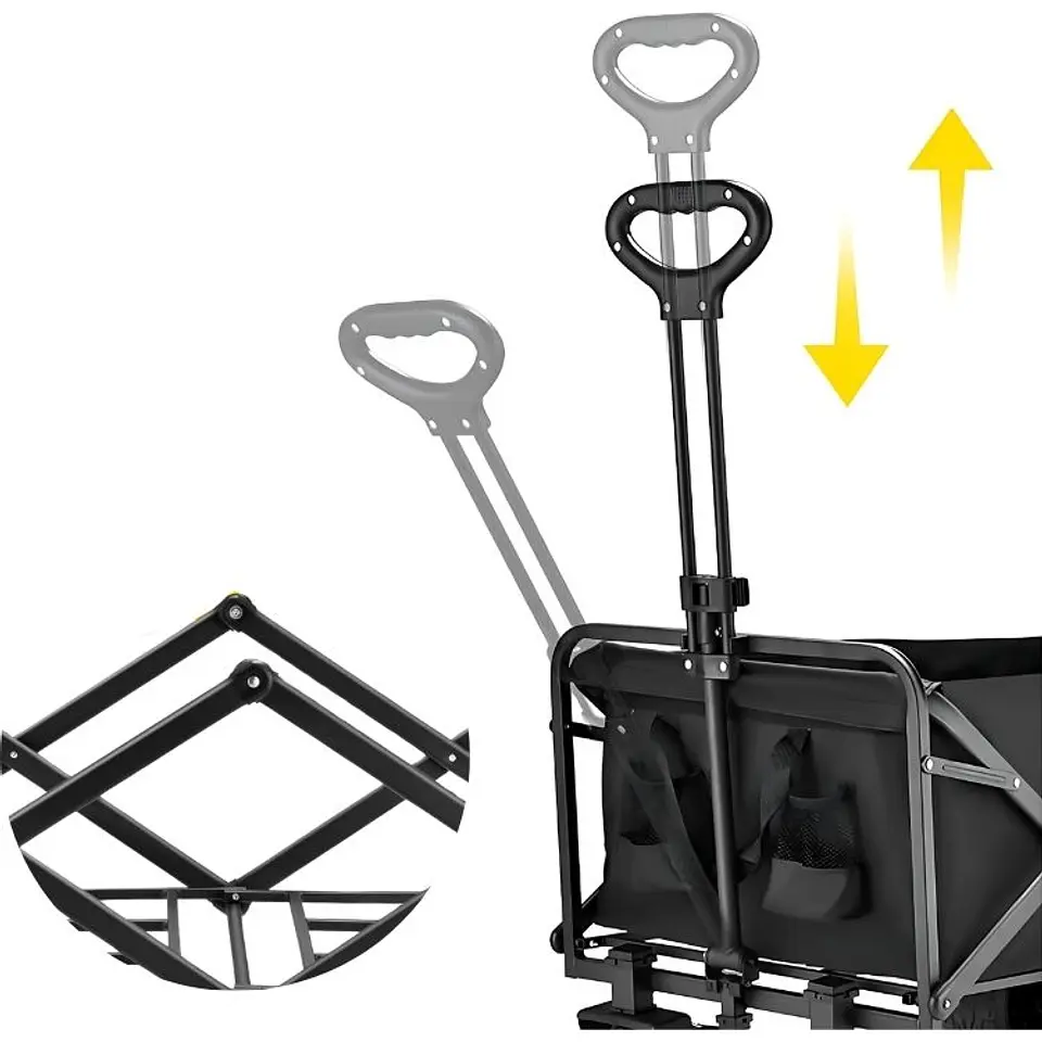 Carrito Plegable Compras Camping Multifuncional Resistente 4