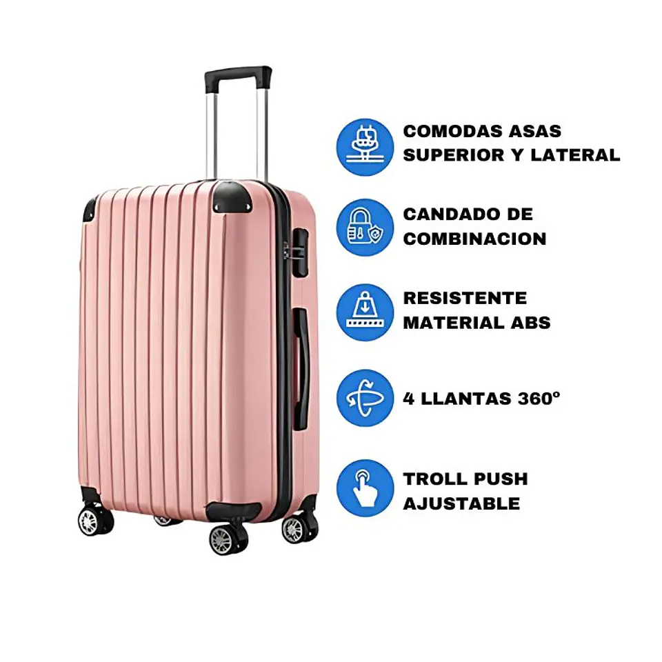 Maleta de Viaje Pequeña Expandible Resistente Con Cerradura 3
