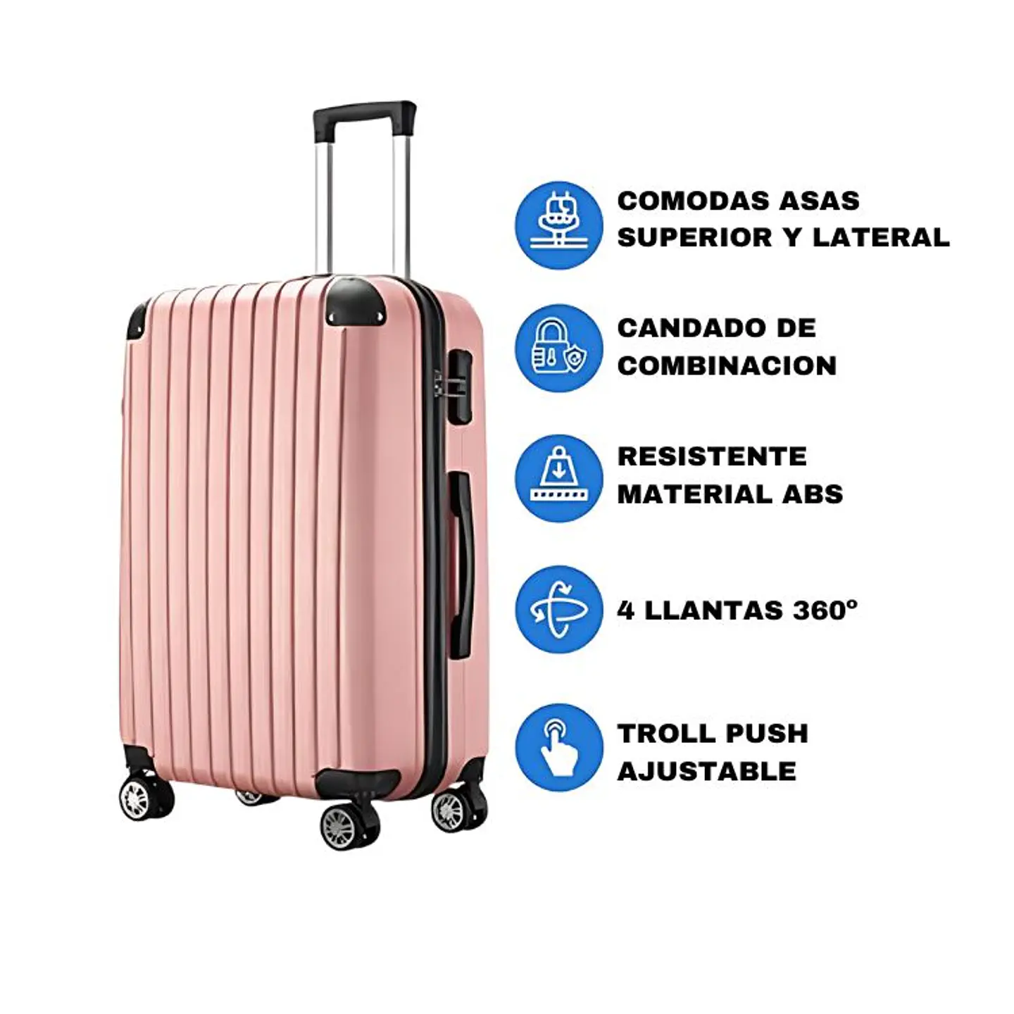 Maleta de Viaje Mediana Expandible Resistente Con Cerradura 3