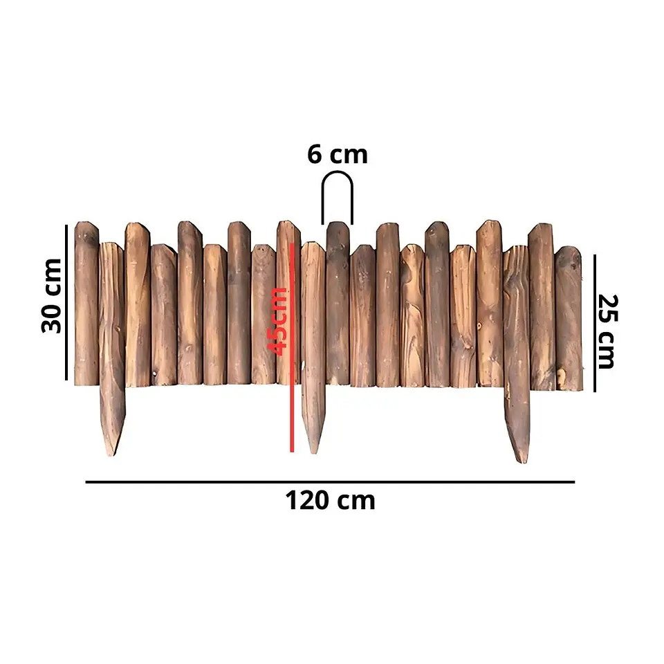 Valla De Madera Flexible Para Jardin Bordes Exteriores 4