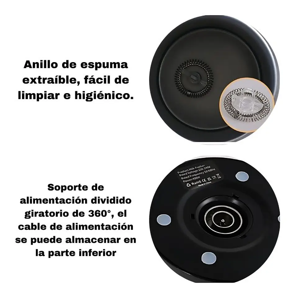 Batidor Electrico Espumador De Leche Frio Caliente 3