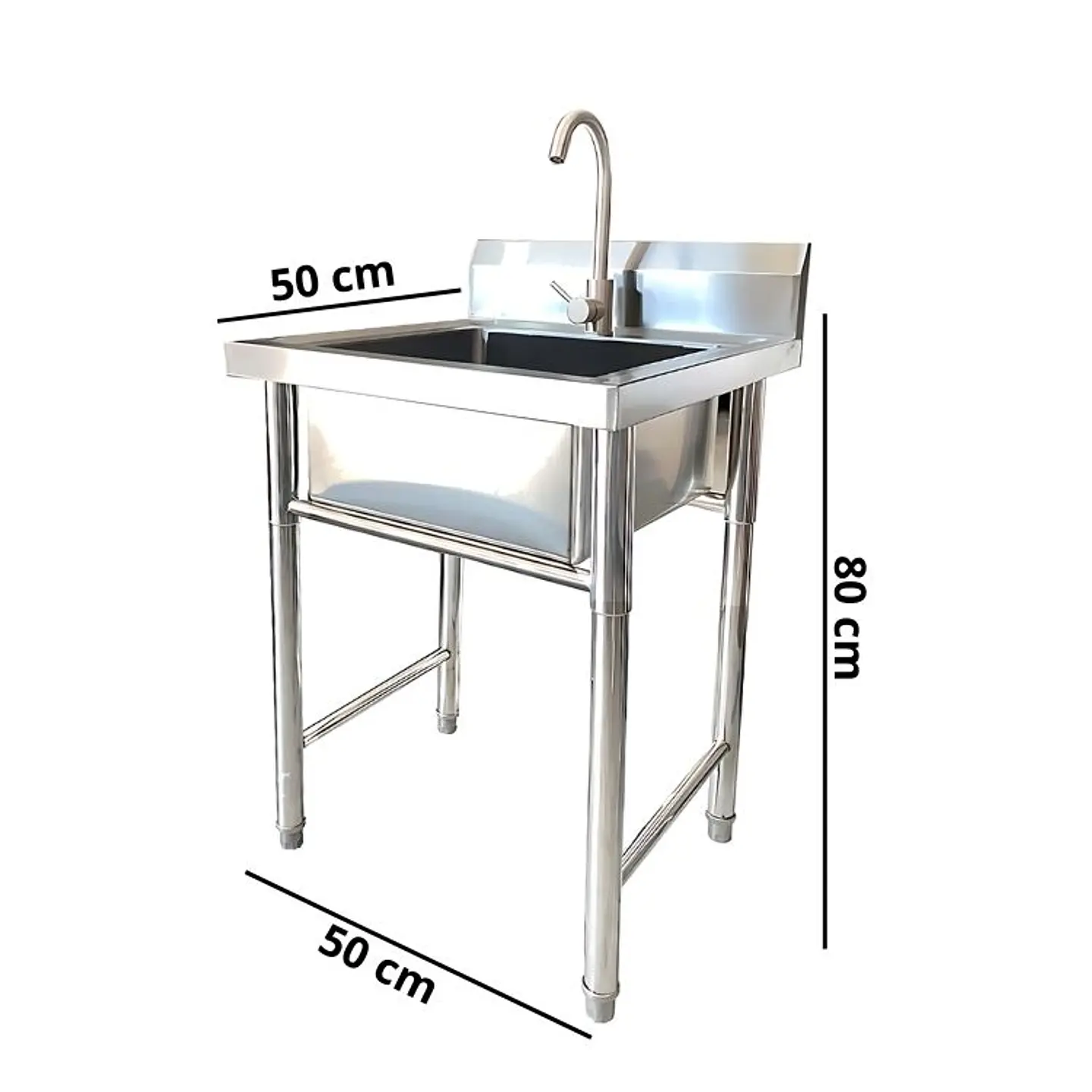 Lavaplatos Individual Resistente Griferia Acero Inoxidable 2