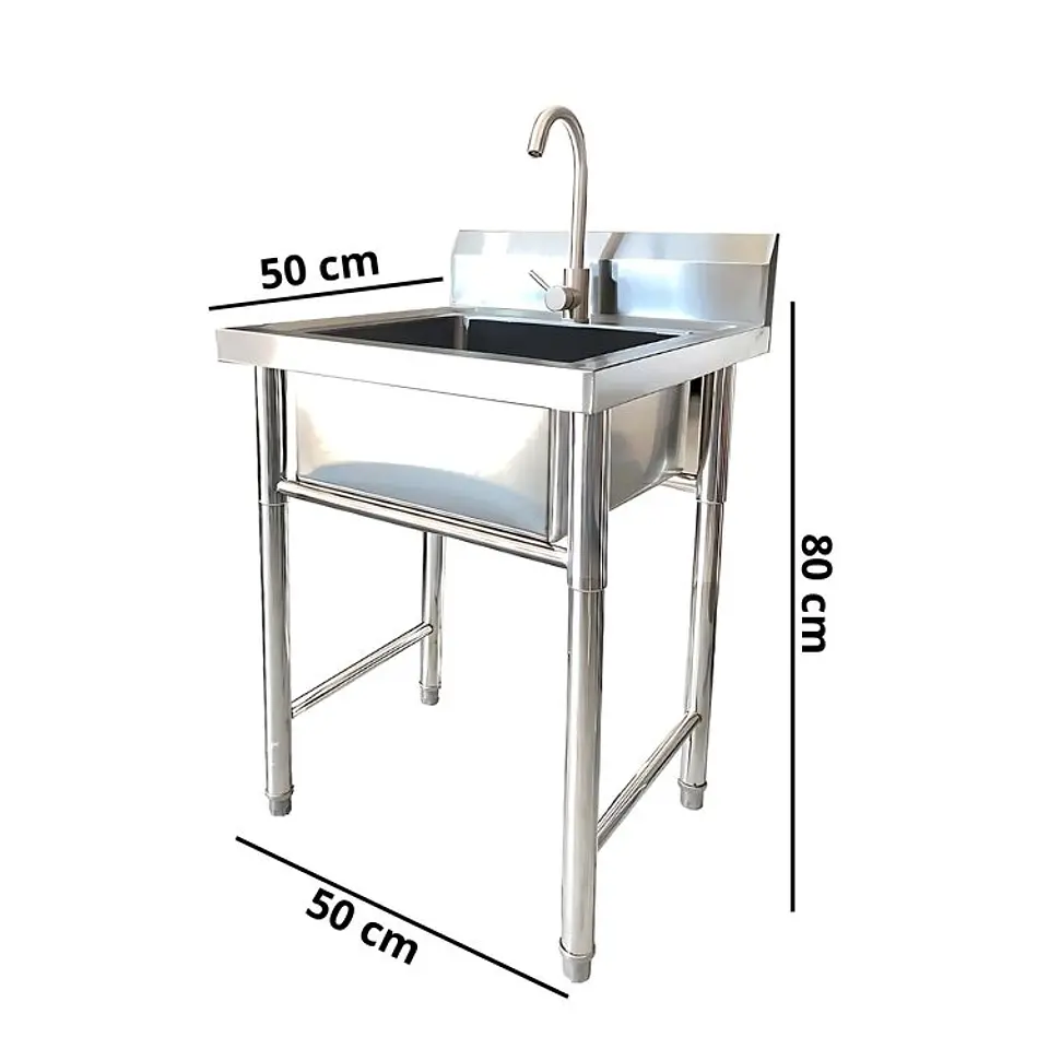 Lavaplatos Individual Resistente Griferia Acero Inoxidable 2