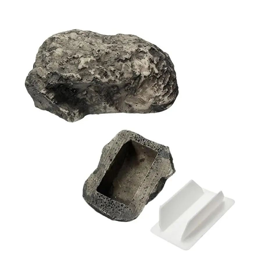 Caja Escondite De Llaves Seguro Camuflaje Forma De Piedra 2