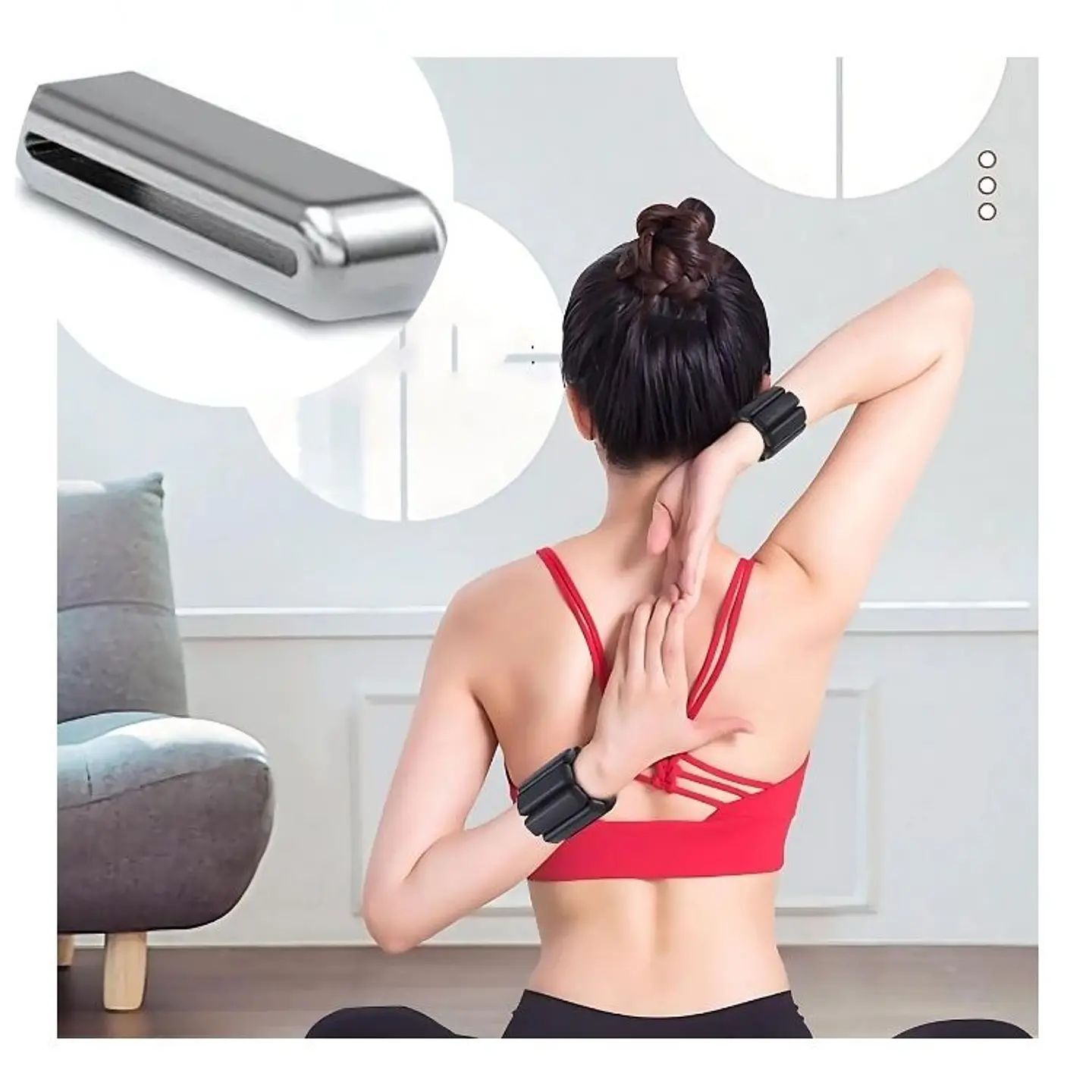Pack 2 Pulseras de Entrenamiento Soporte de Peso 500gr 4