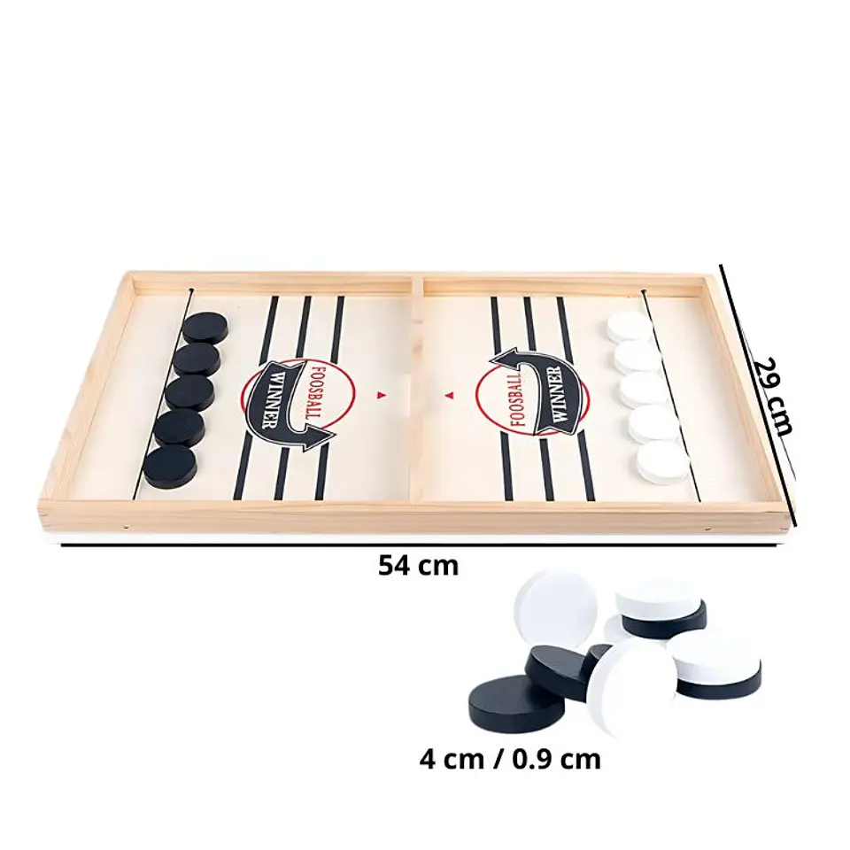 Juego De Hockey De Mesa Tablero De Madera Didactico 5
