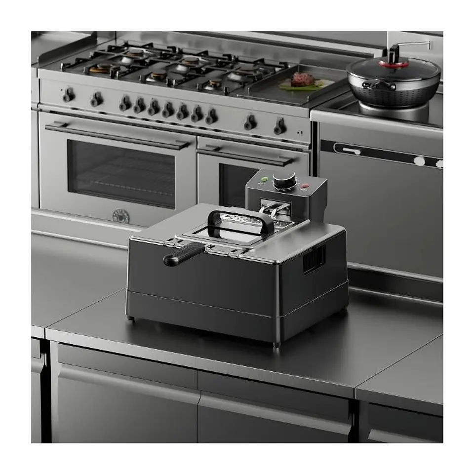 Freidora De Aceite Eléctrica Moderna 10ltrs Monocilindrico 2