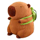 Peluche De Capibara Kawaii Carpincho Mochila Tortuga 50Cm - Miniatura 1