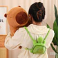 Peluche De Capibara Kawaii Carpincho Mochila Tortuga 50Cm - Miniatura 3