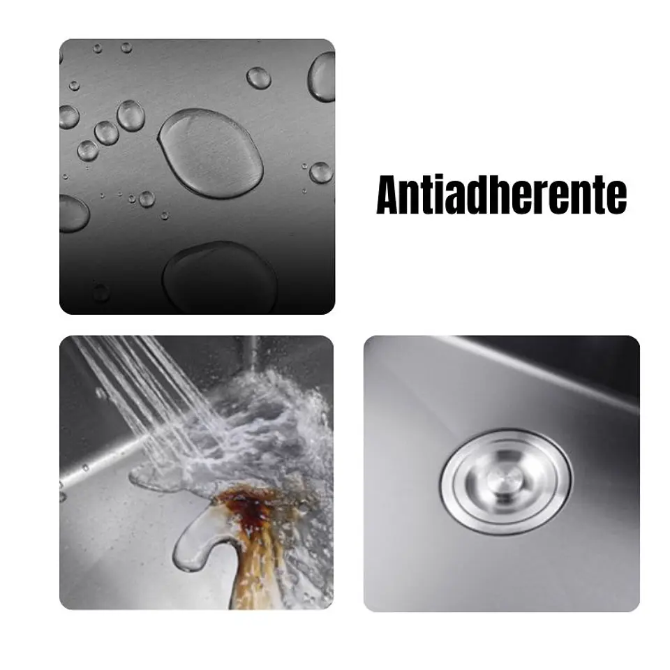 Lavaplatos Mate Acero Inoxidable 44x28 Encastre 5