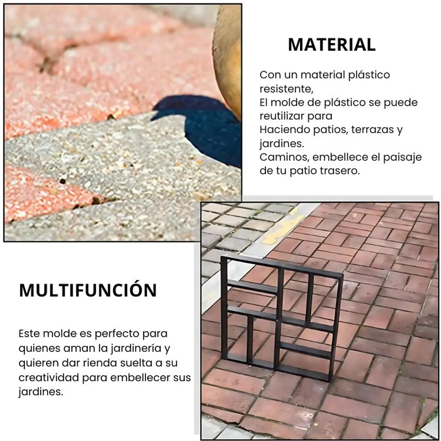 Molde Para Cemento Construcción Baldosas Decoración 40*40cm 5