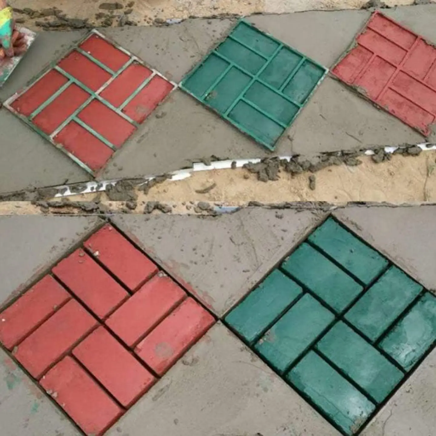 Molde Para Cemento Construcción Baldosas Decoración 40*40cm 2