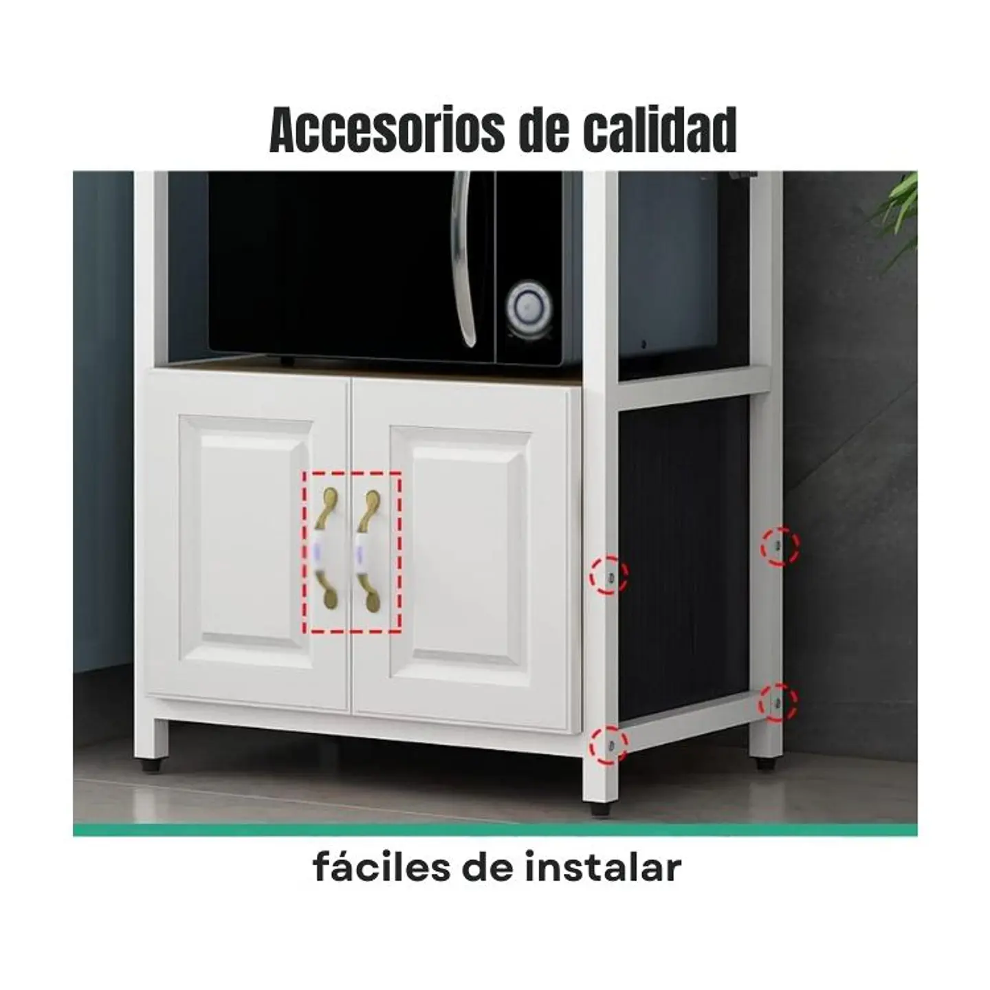 Organizador De Cocina Despensa Multifuncional Con Puertas 4