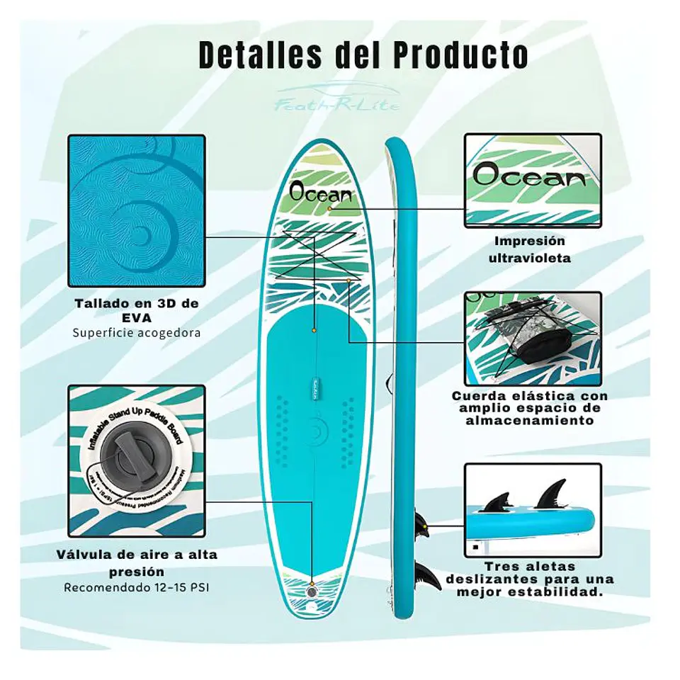 Tabla Stand up-Paddle (SUP) + Accesorios Deportes Acuaticos 5