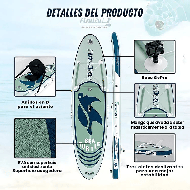 Tabla SUP Inflable Multiuso Con Remo Stand-up Paddle 3