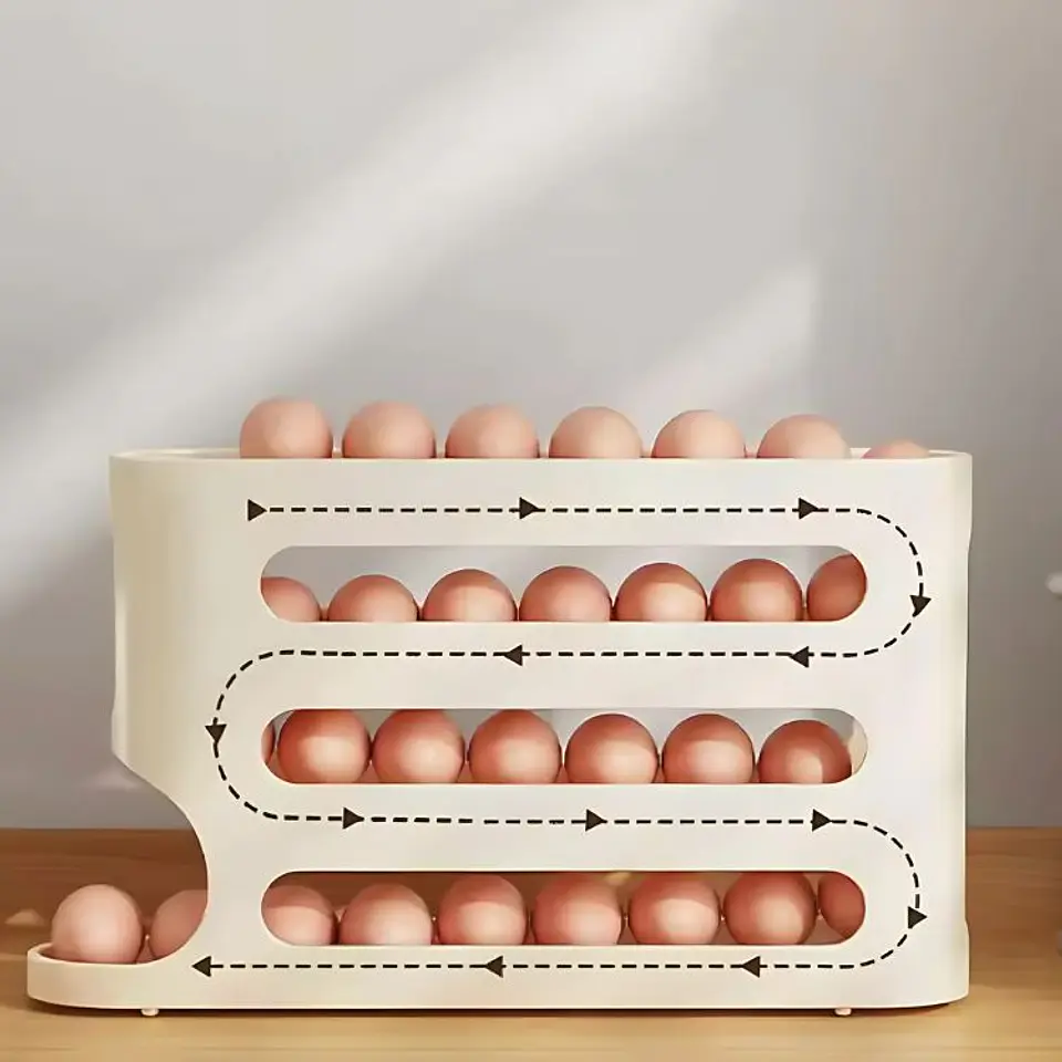 Pack 2 Soporte De Huevos 4 Niveles Deslizante 5