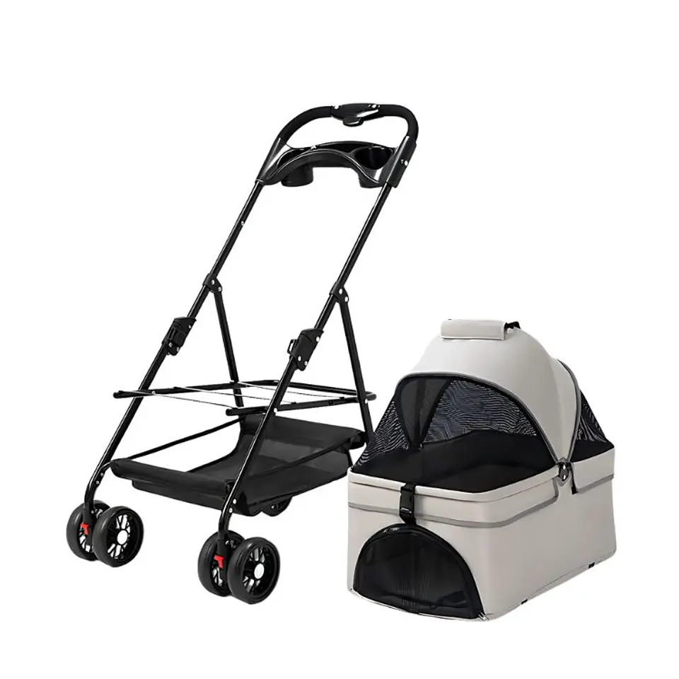 Coche Para Mascotas Raza Pequeña Plegable 20kg 3