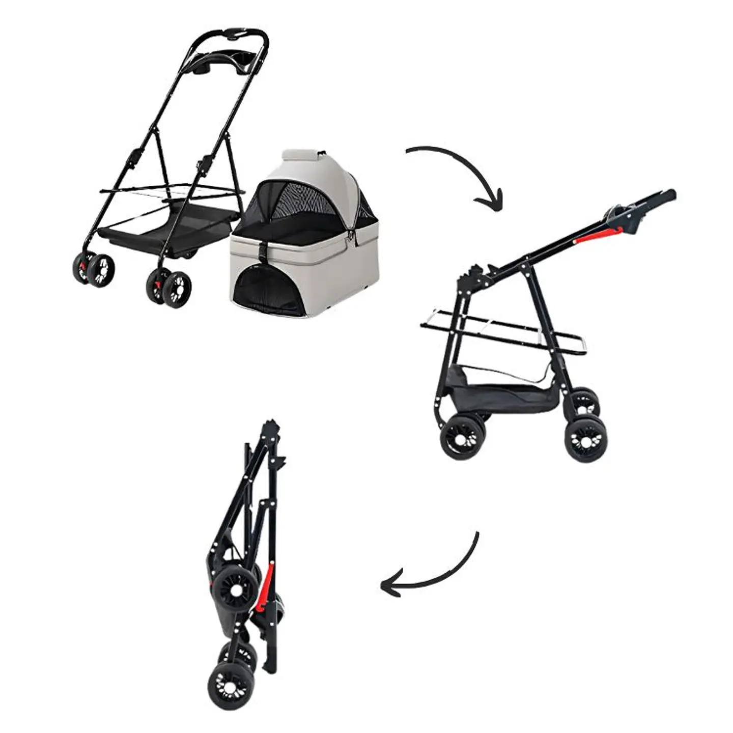 Coche Para Mascotas Raza Pequeña Plegable 20kg 4